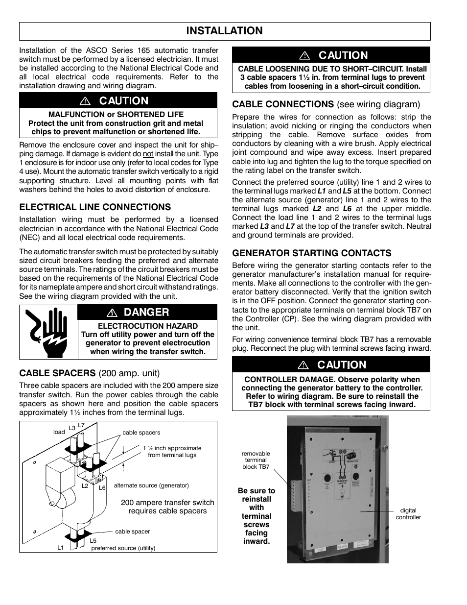 Installation | Winco ASCO 165 2-Wire User Manual | Page 4 / 8