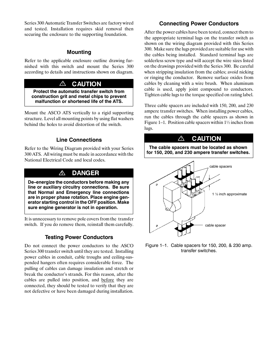 Winco ASCO 300 D Design 30-230 Amp User Manual | Page 4 / 20