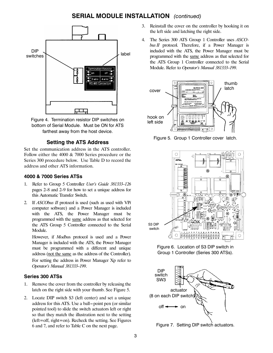 Serial module installation | Winco ASCO 300 Accessory 72A Serial Module User Manual | Page 5 / 8