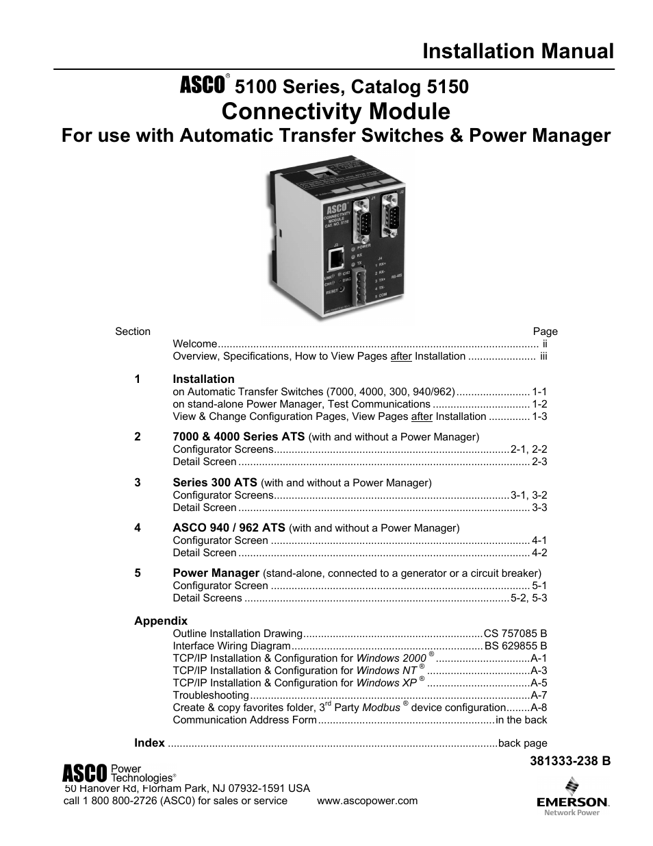 Winco ASCO 300 Accessory Connectivity Module User Manual | 31 pages