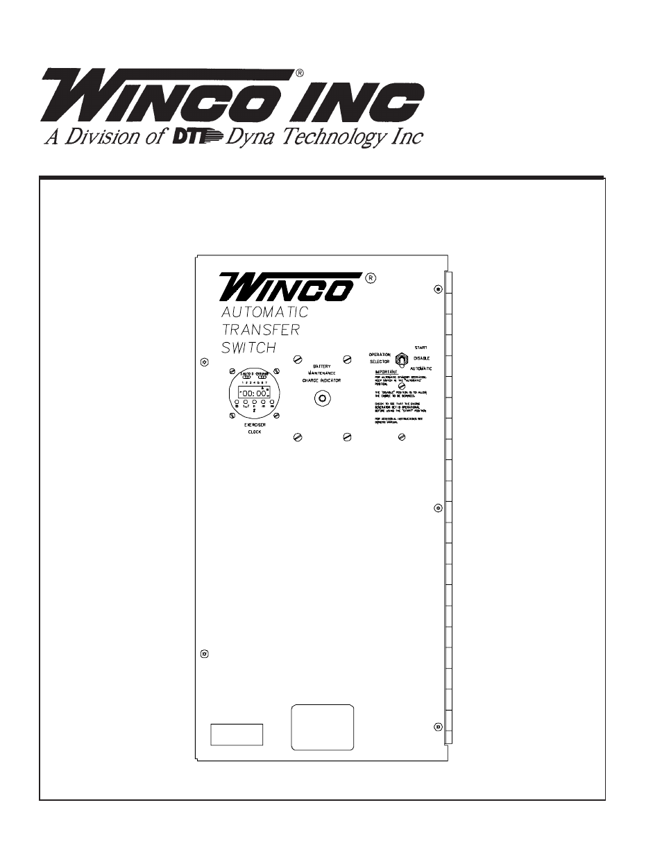 Winco ATS User Manual | 12 pages