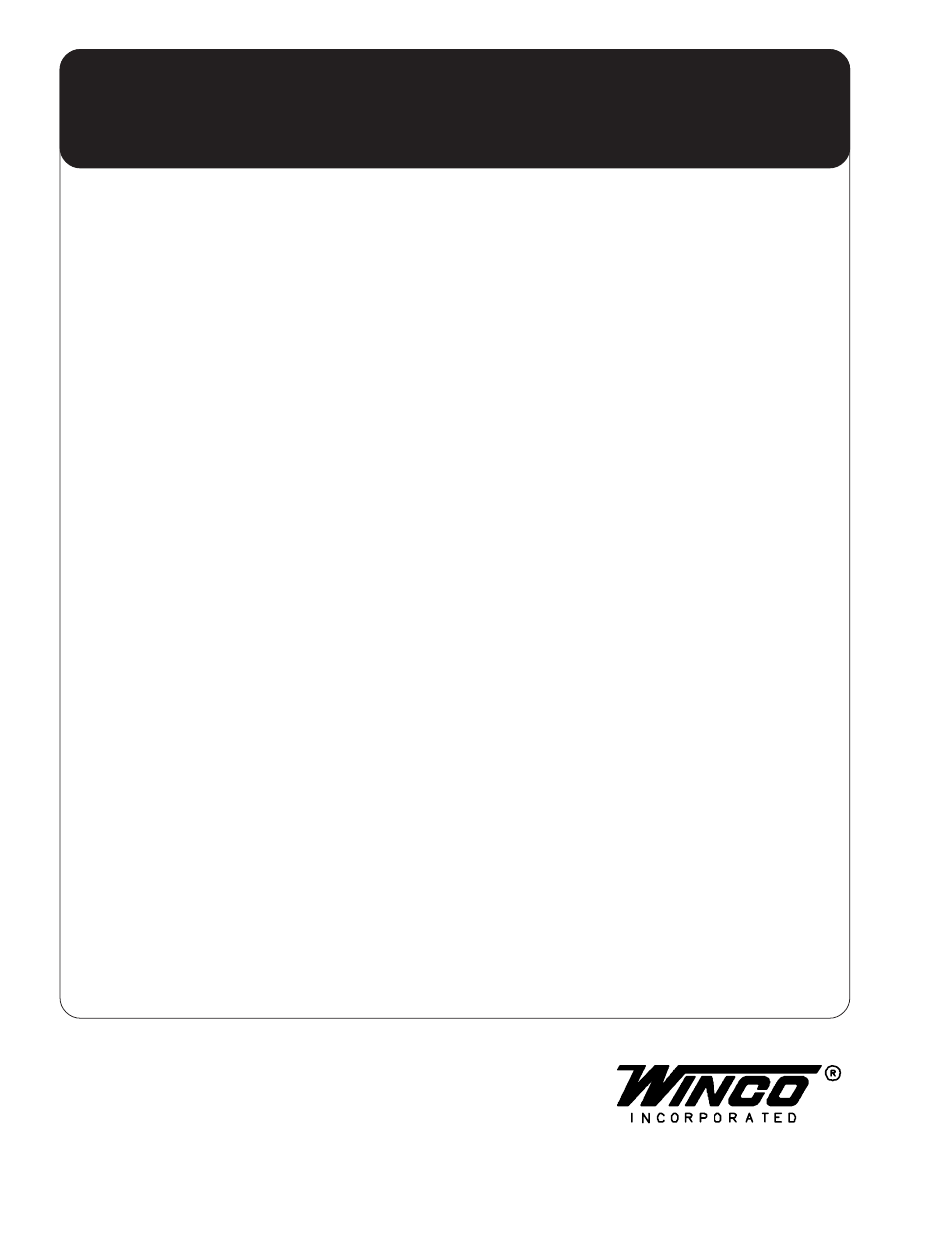 Winco, inc. 12 month limited warranty | Winco MD6L User Manual | Page 18 / 18