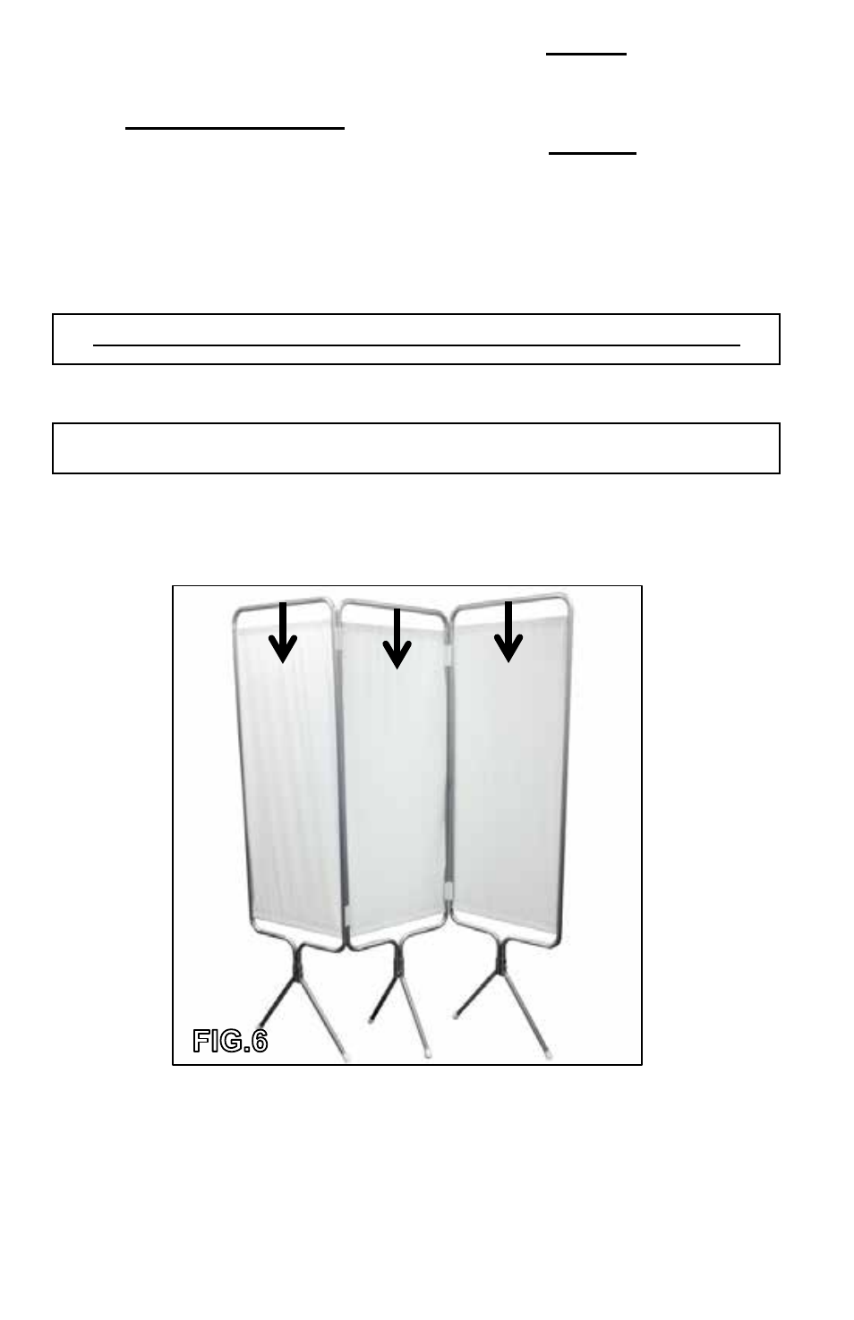 Operating instructions | Winco Mfg. 3740 - PRIVESS MODULAR 4 Panel Privacy Screen User Manual | Page 5 / 8