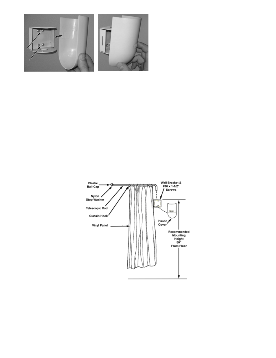 Winco Mfg. 3409 - PRIVESS SWING-AWAY Privacy Screen with Sure-Chek User Manual | Page 2 / 4