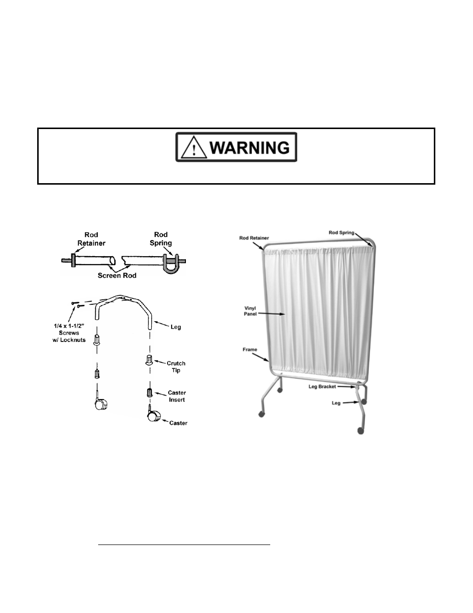 Panel replacement | Winco Mfg. 3420 - PRIVESS UNIPANEL PRIVACY SCREEN User Manual | Page 2 / 4