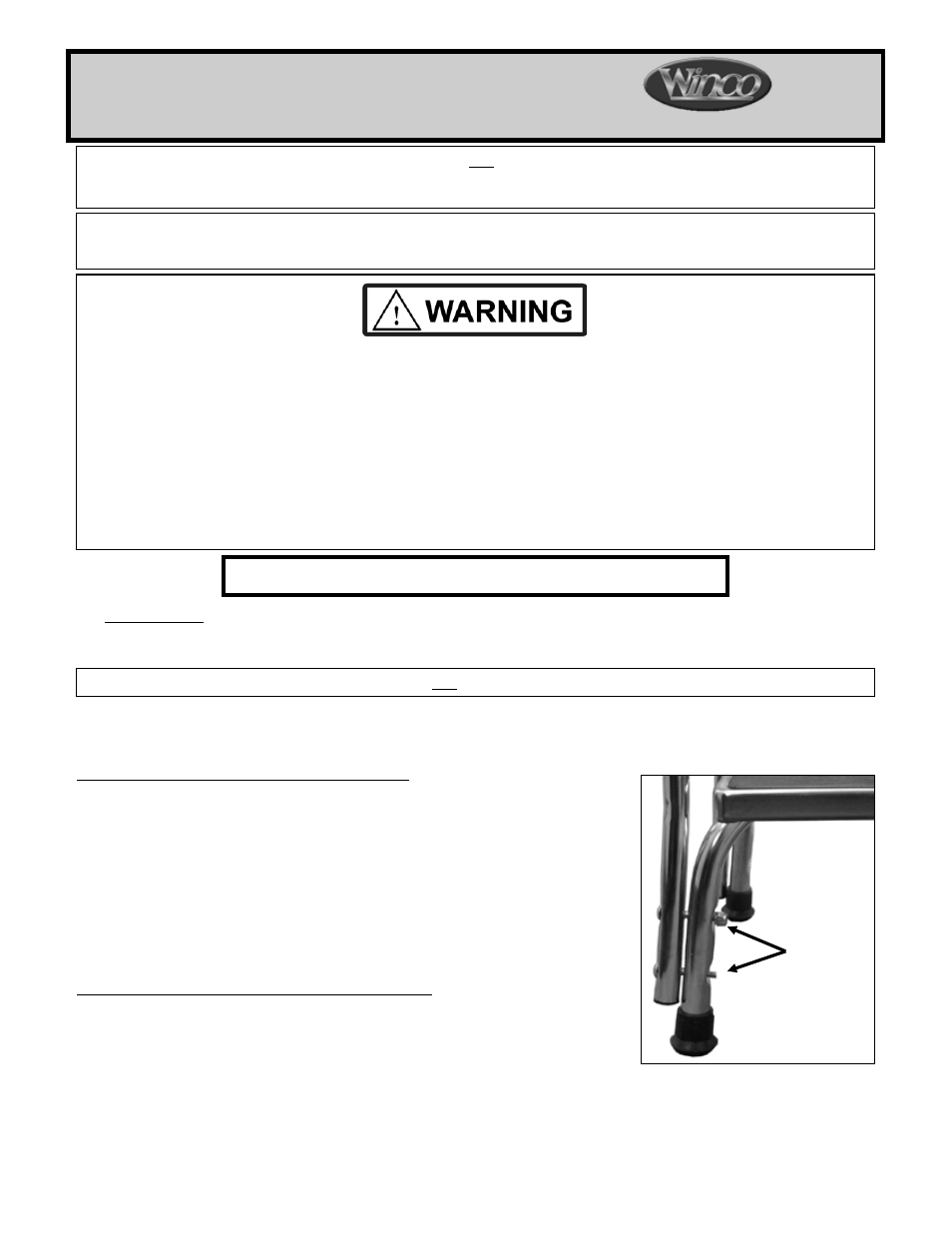 Winco Mfg. 4230 - Footstool with Handle User Manual | 4 pages