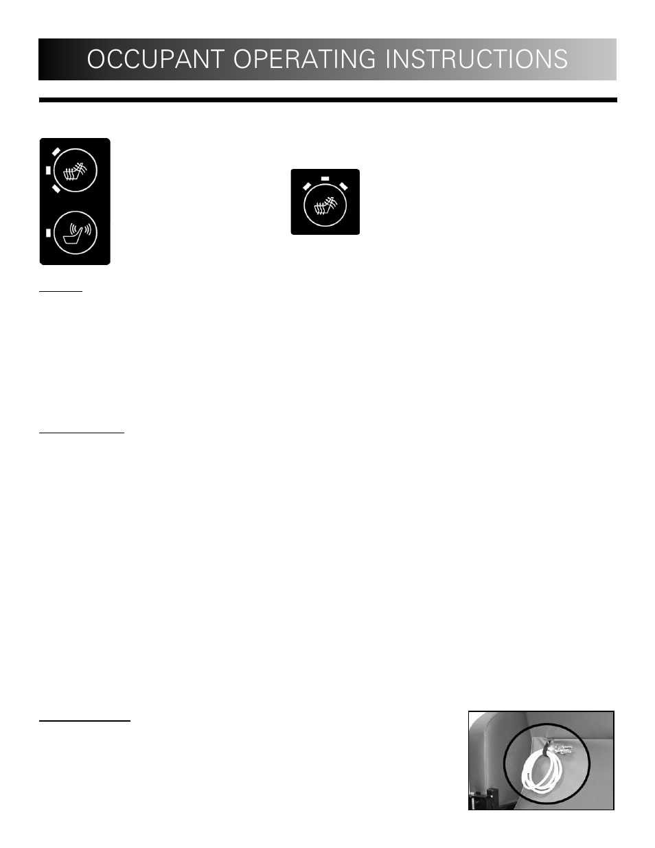 Occupant operating instructions | Winco Mfg. 5001 - Augustine Treatment Recliner User Manual | Page 11 / 16