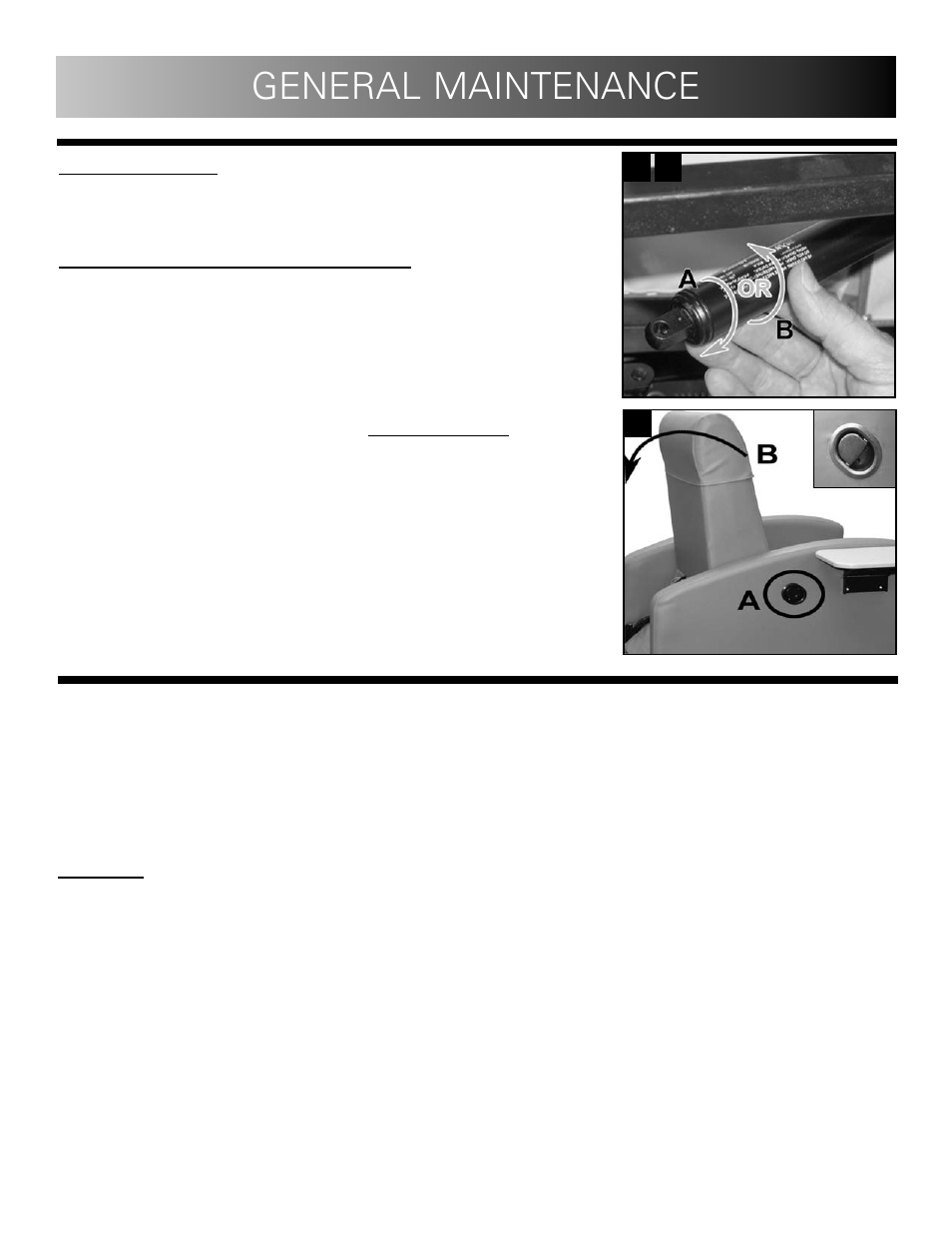General maintenance | Winco Mfg. 5001 - Augustine Treatment Recliner User Manual | Page 13 / 16