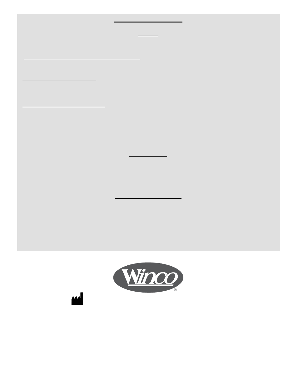 Limited warranty | Winco Mfg. 5001 - Augustine Treatment Recliner User Manual | Page 16 / 16