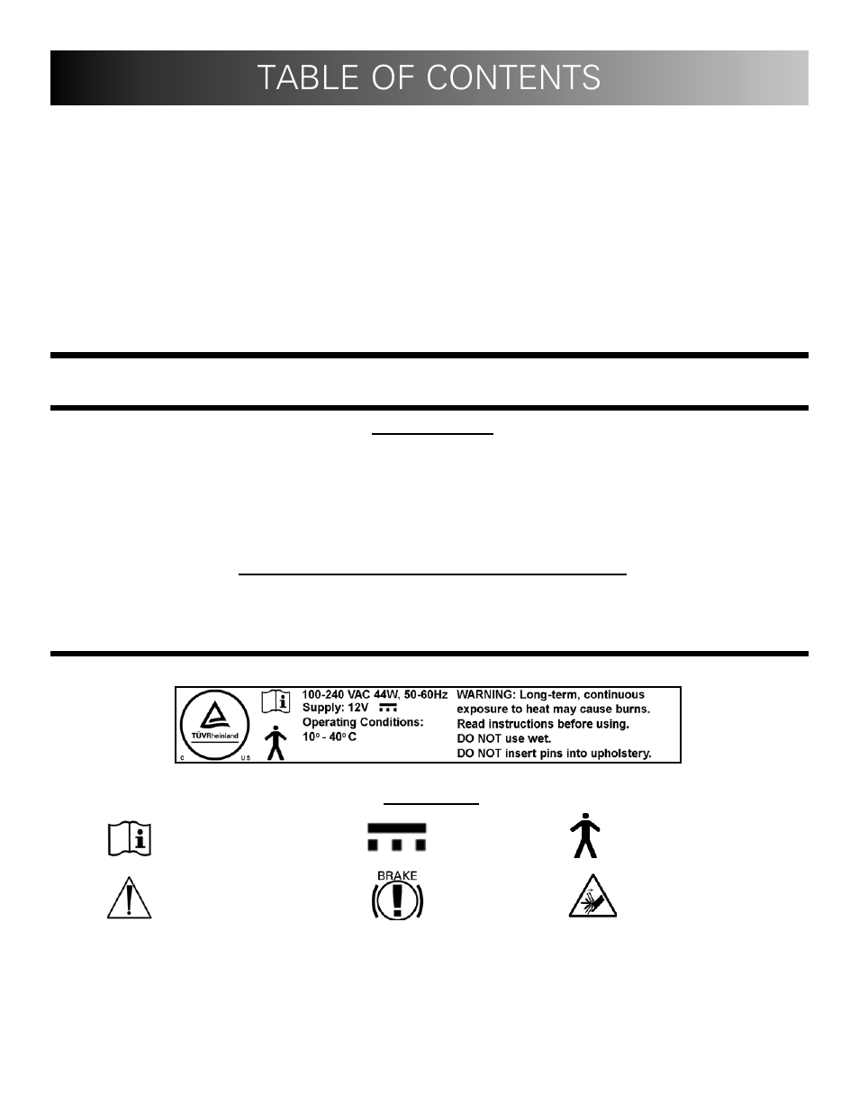 Winco Mfg. 5001 - Augustine Treatment Recliner User Manual | Page 2 / 16