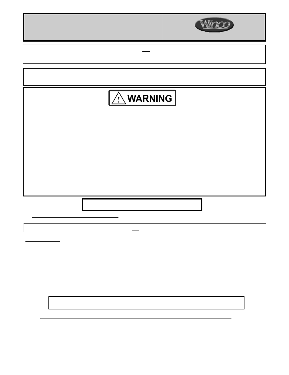 Winco Mfg. 5361 - Caremor Recliner User Manual | 4 pages