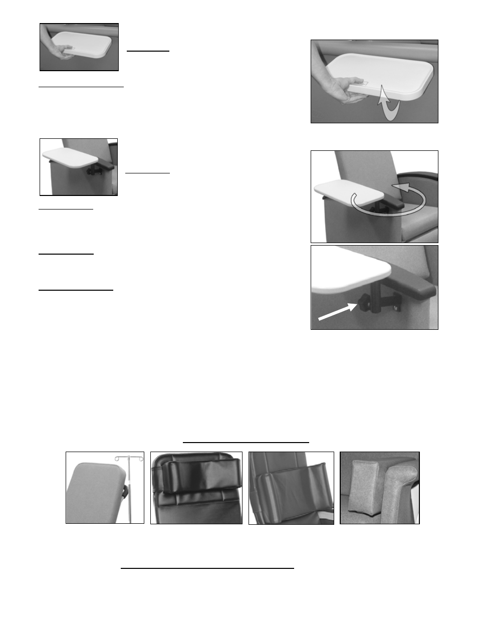 Other available options | Winco Mfg. 5400 - Premier LifeCare Recliner User Manual | Page 3 / 4