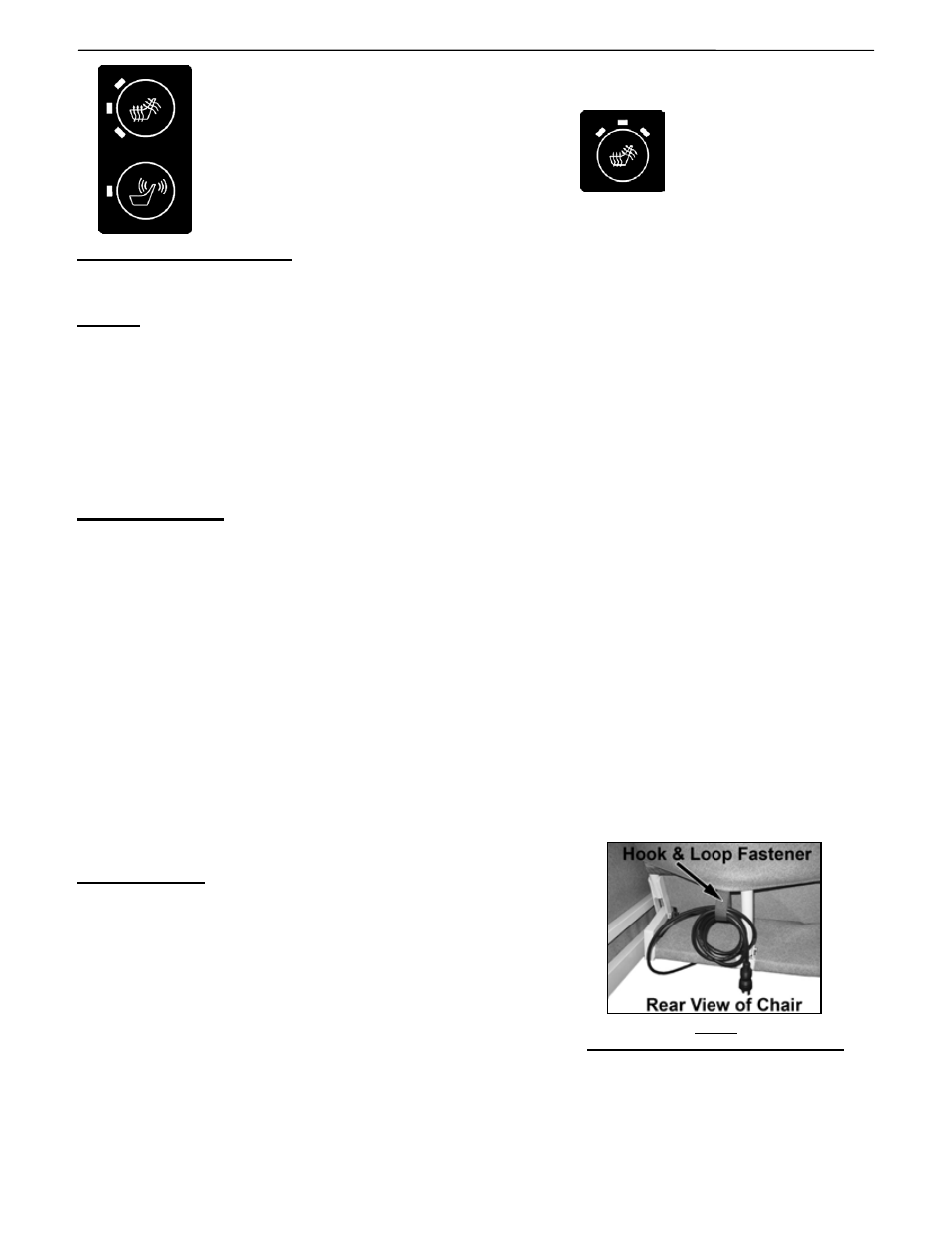 Heat massage, Heat only | Winco Mfg. 5900 - Elite Comfort Recliner User Manual | Page 3 / 8