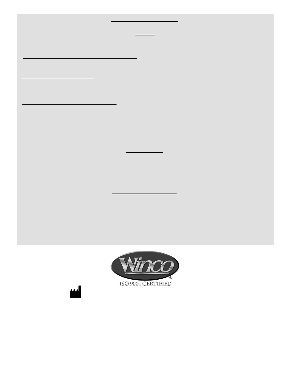 Limited warranty | Winco Mfg. 6240 - Inverness 24 Hour Treatment Recliner User Manual | Page 18 / 18