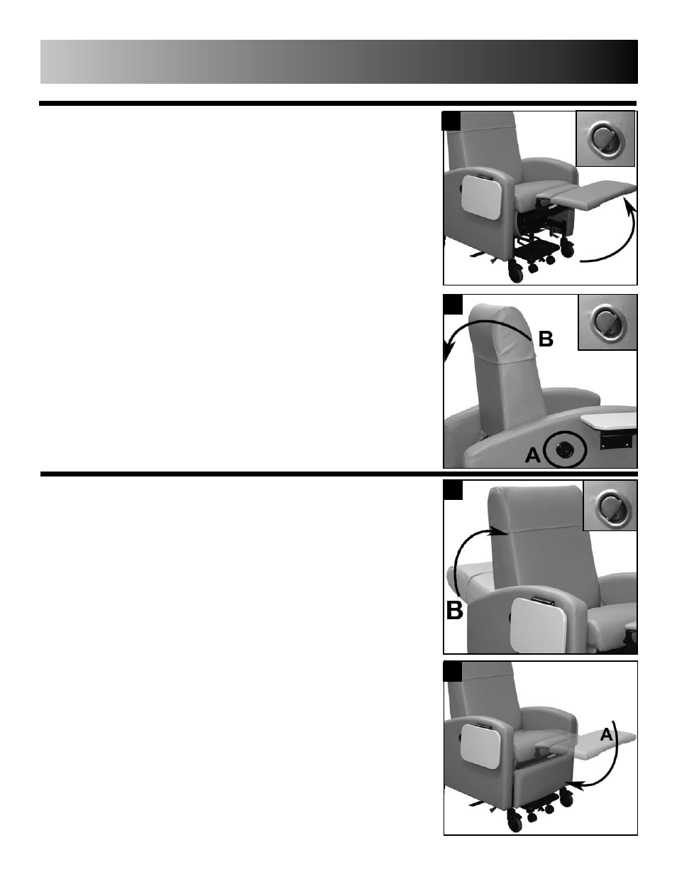 Attendant operating instructions, 21 a a 1 a | Winco Mfg. 6240 - Inverness 24 Hour Treatment Recliner User Manual | Page 8 / 18