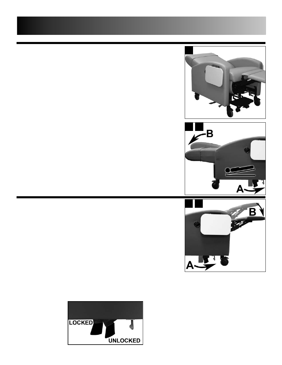 Attendant operating instructions | Winco Mfg. 6240 - Inverness 24 Hour Treatment Recliner User Manual | Page 9 / 18