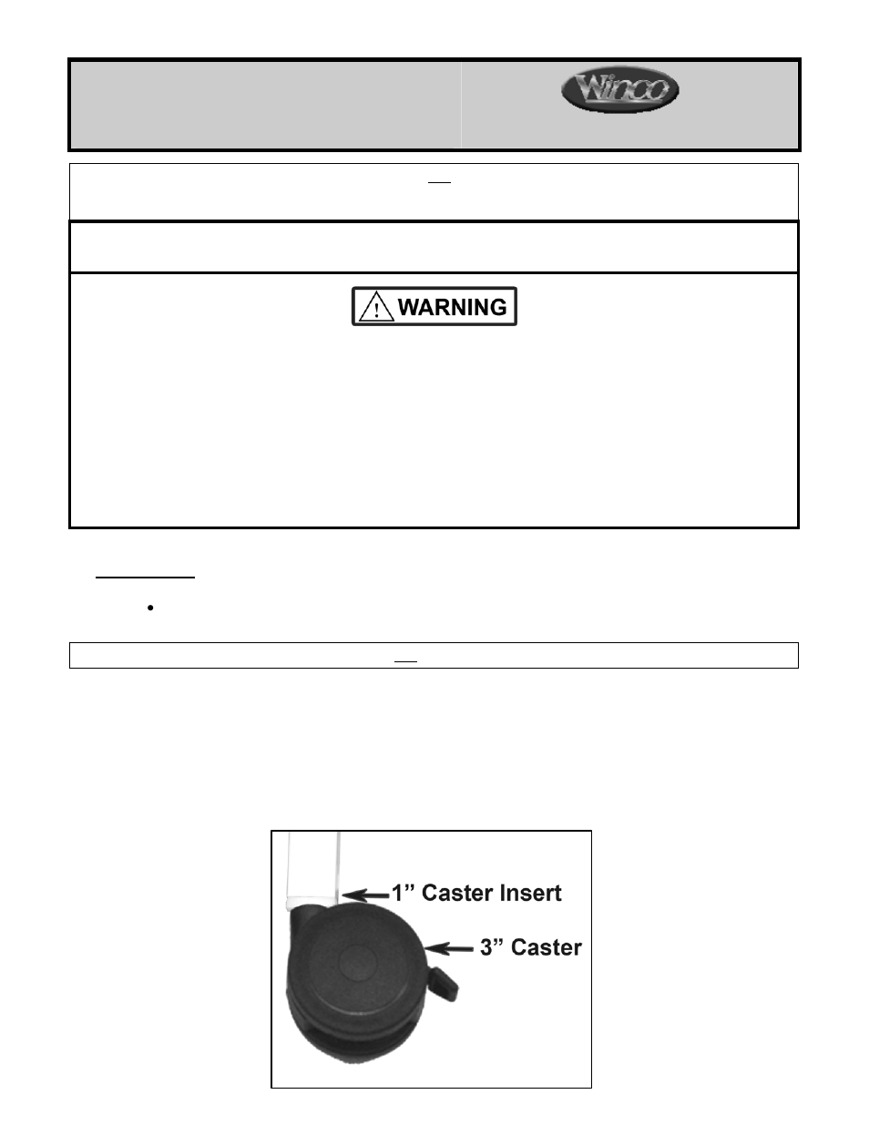 Winco Mfg. 7300 - Rolling Ring Binder Cart User Manual | 4 pages