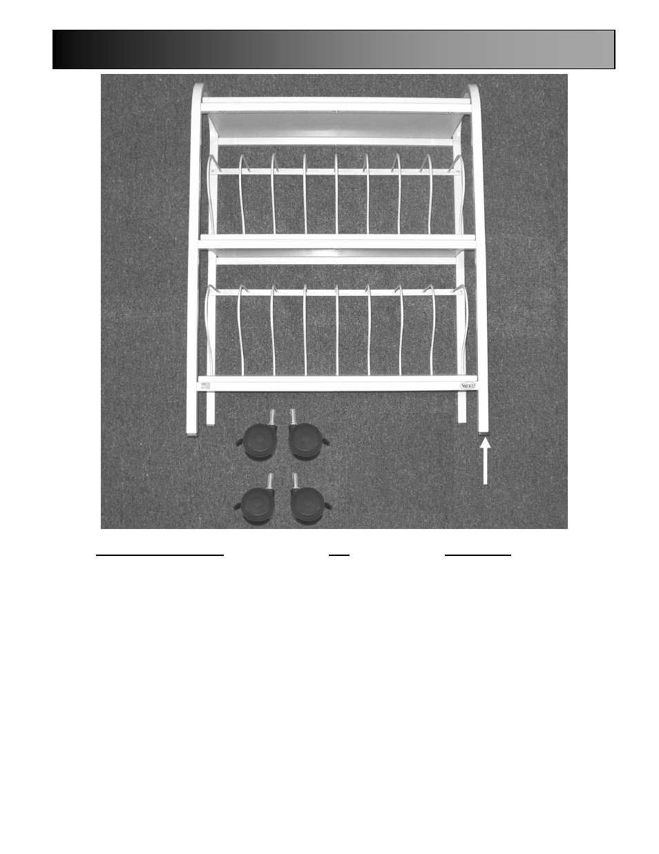 Parts list & reference guide | Winco Mfg. 7300 - Rolling Ring Binder Cart User Manual | Page 2 / 4
