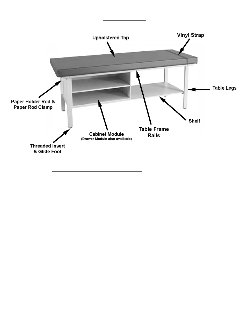 Parts reference | Winco Mfg. 8510D1 - Treatment Table with Drawers User Manual | Page 3 / 4