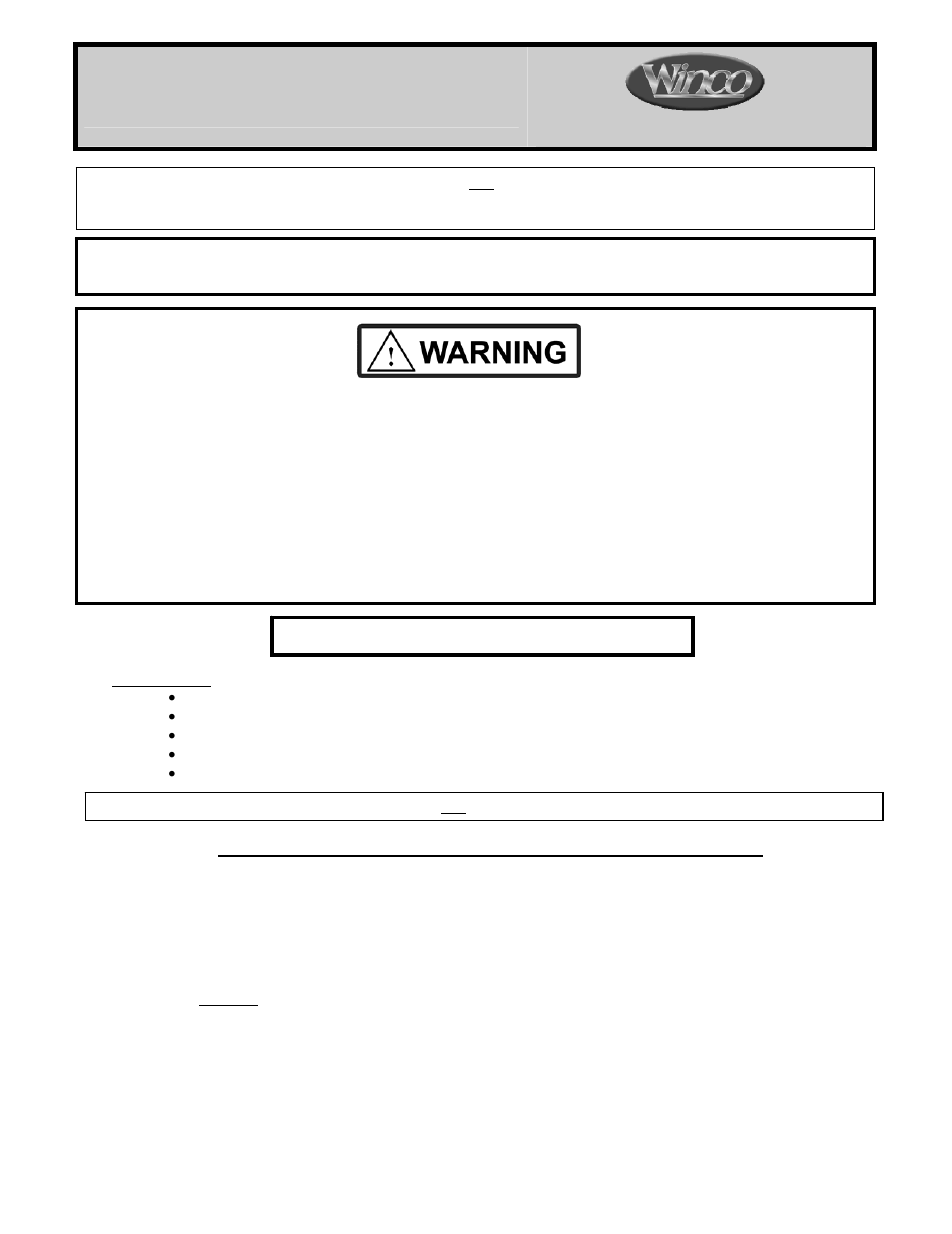 Winco Mfg. 8570SH - Treatment Table with Shelf User Manual | 8 pages