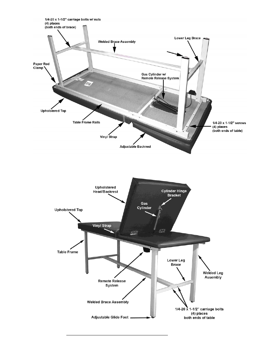 Winco Mfg. 8570SH - Treatment Table with Shelf User Manual | Page 4 / 8