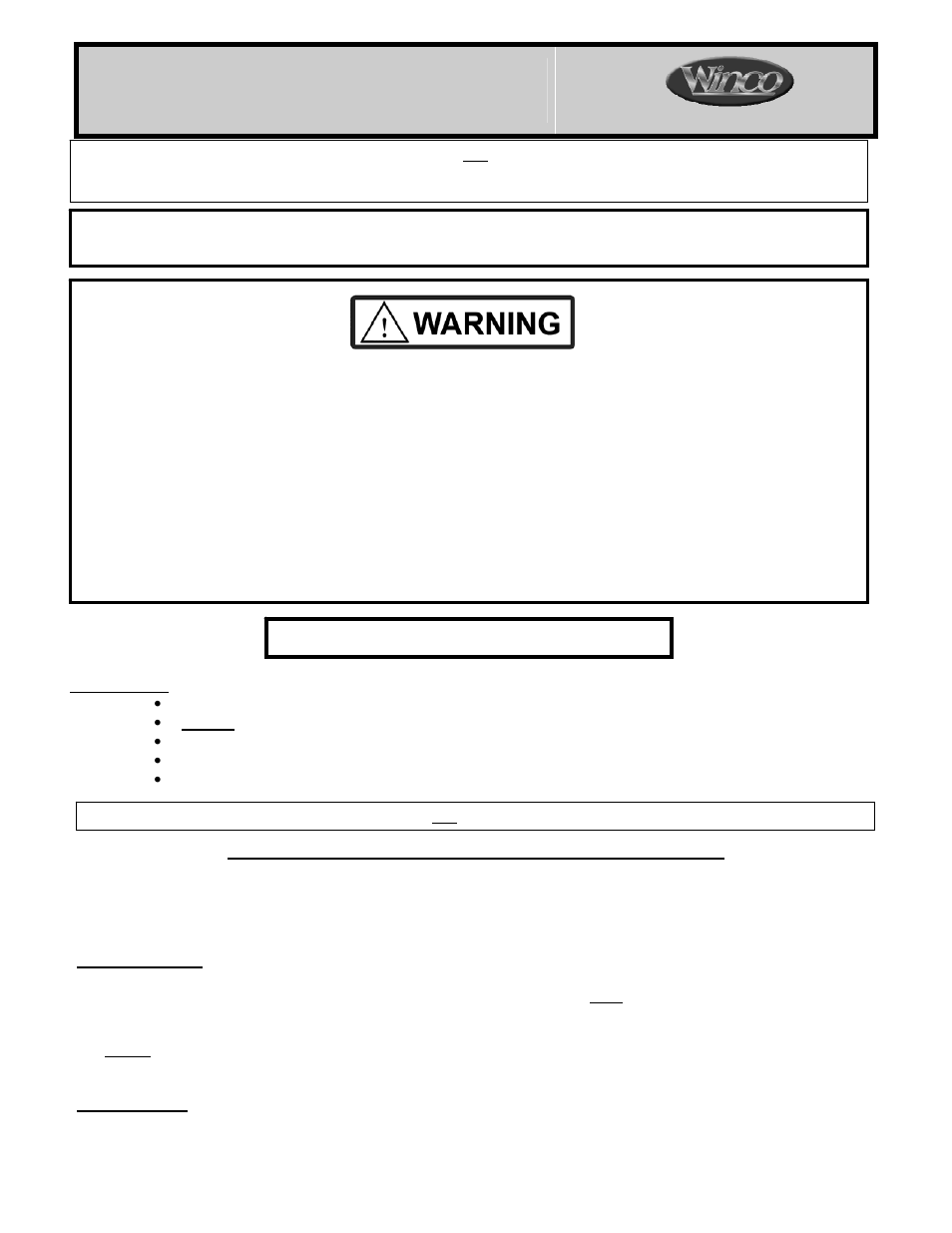 Winco Mfg. 8700 - Table with Face Cutout and Armrests User Manual | 4 pages