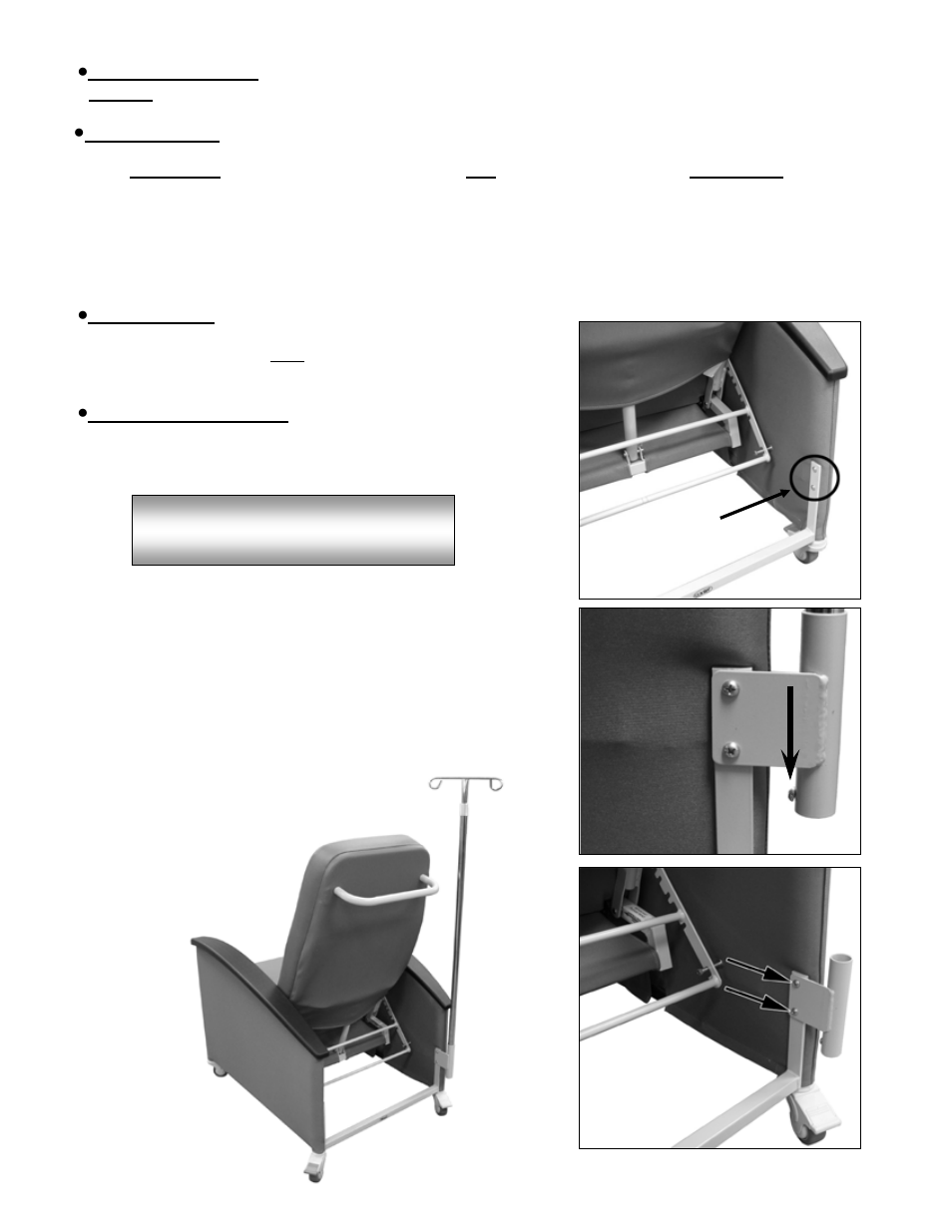 Iv pole attachment, Tools needed, Assembly instructions | Parts included | Winco Mfg. IV Pole and Attachment User Manual | Page 7 / 8