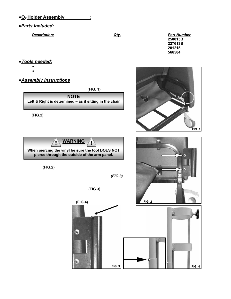 Winco Mfg. O2 - Oxygen Tank Holder User Manual | Page 5 / 5