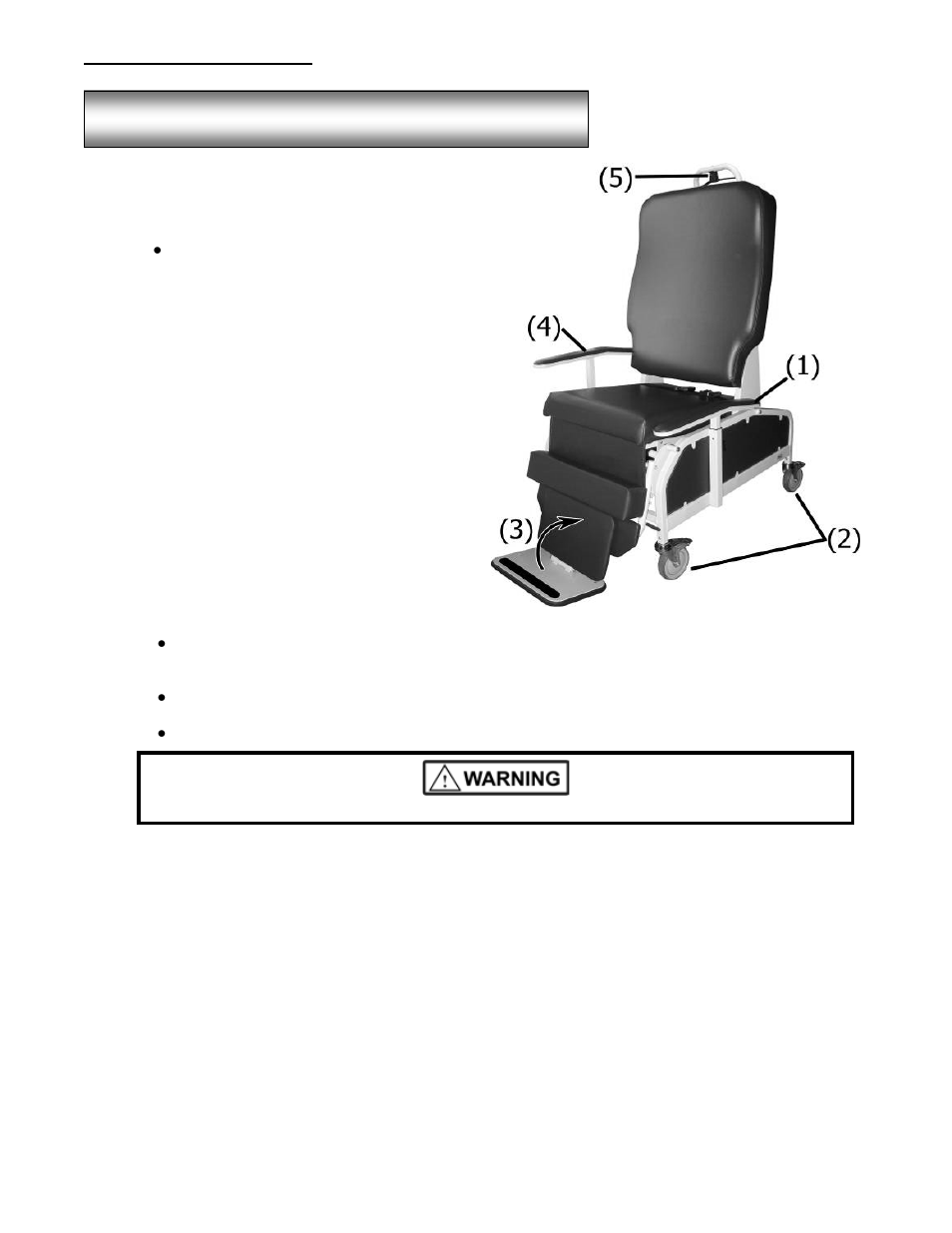 Winco Mfg. S400 - Transfer Recliner User Manual | Page 3 / 8