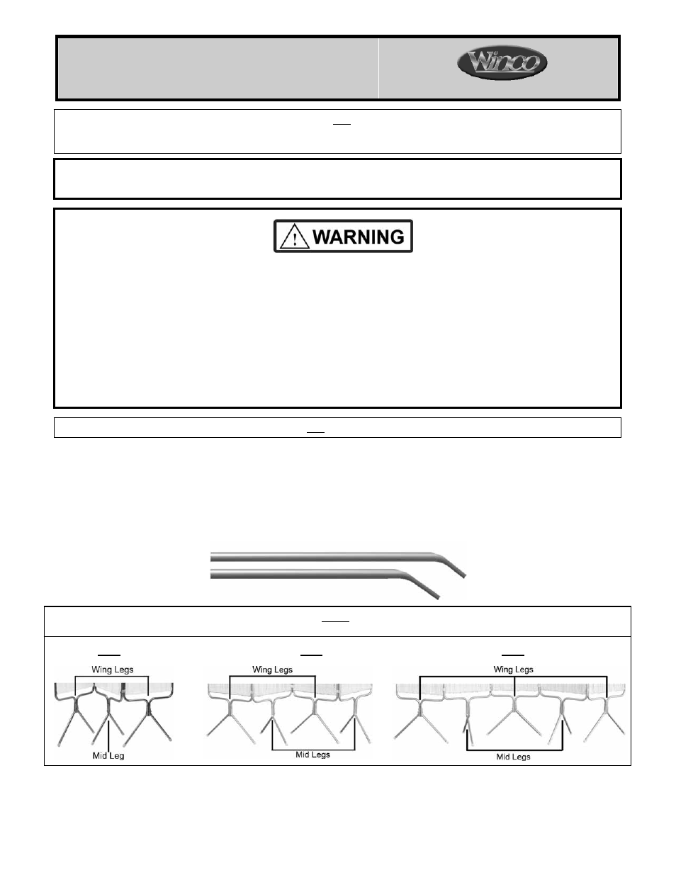 Winco Mfg. 3659 - 5 Panel Privacy Screen with SureChek User Manual | 4 pages