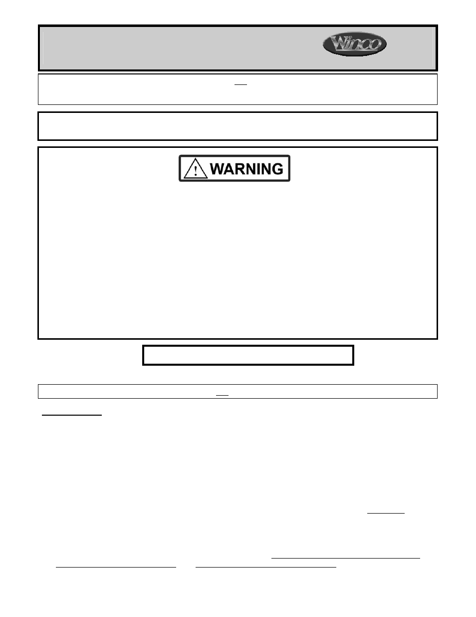 Winco Mfg. 5560 - Comfort Care Premier Recliner User Manual | 3 pages