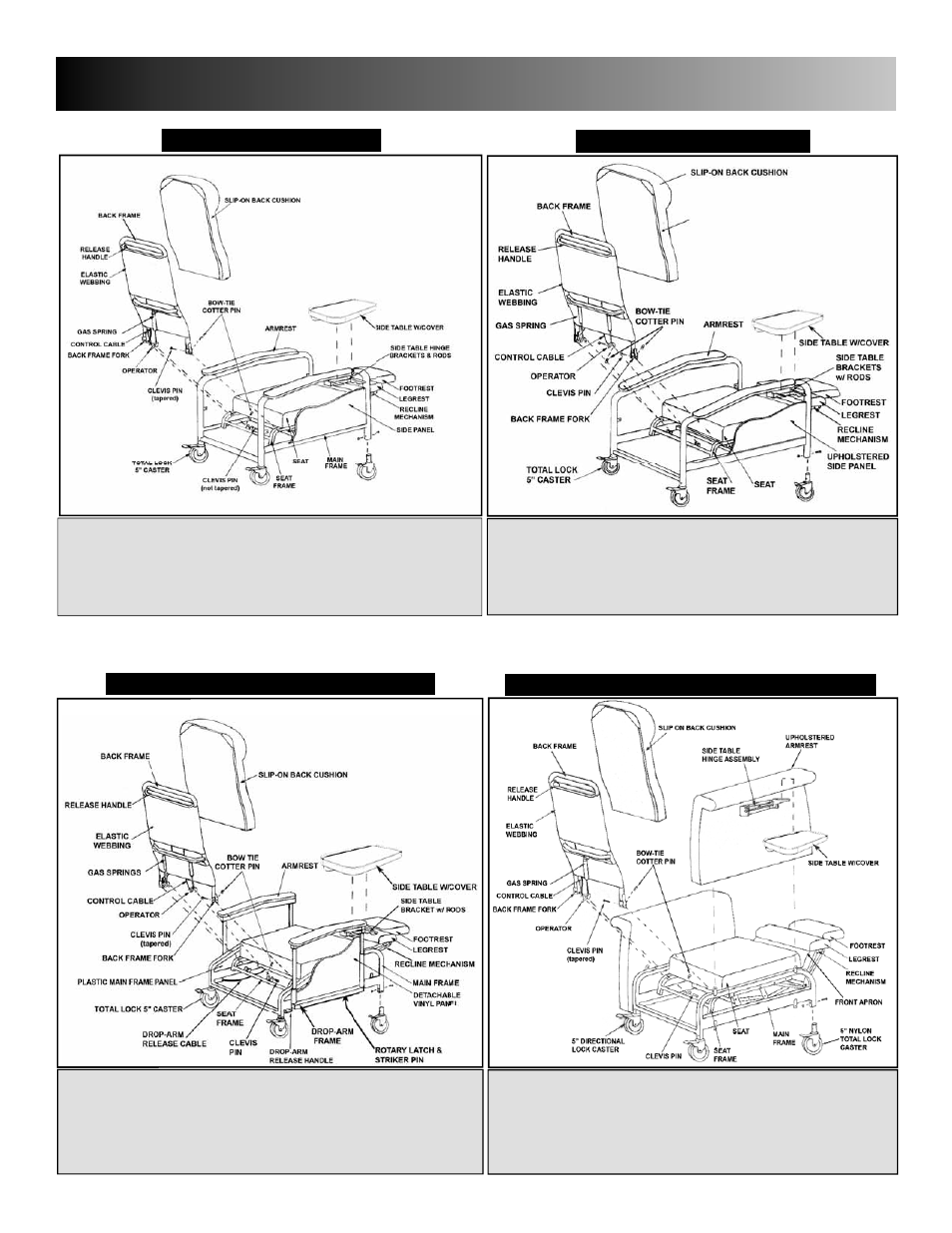 Parts list guide / specifications | Winco Mfg. 6560 - Premier CareCliner User Manual | Page 12 / 16