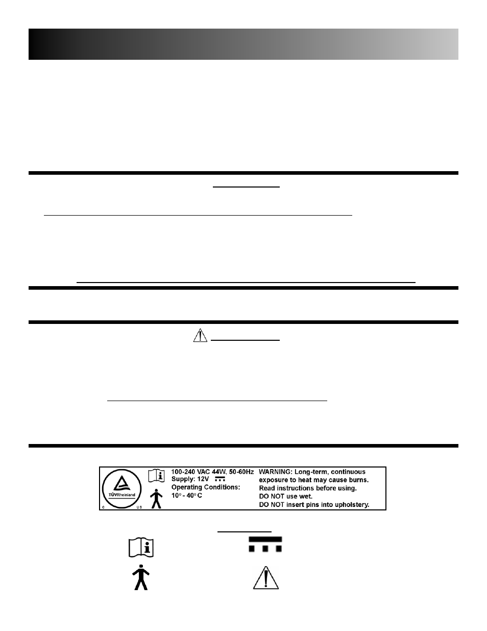 Table of contents/warranty | Winco Mfg. 6990 XL Nocturnal Recliner User Manual | Page 2 / 12