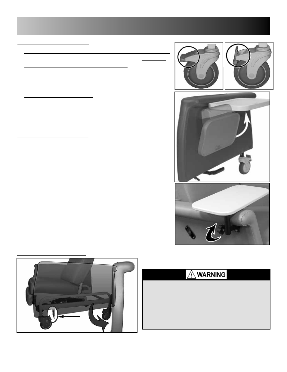 Operating instructions (cont'd) | Winco Mfg. 6990 XL Nocturnal Recliner User Manual | Page 7 / 12