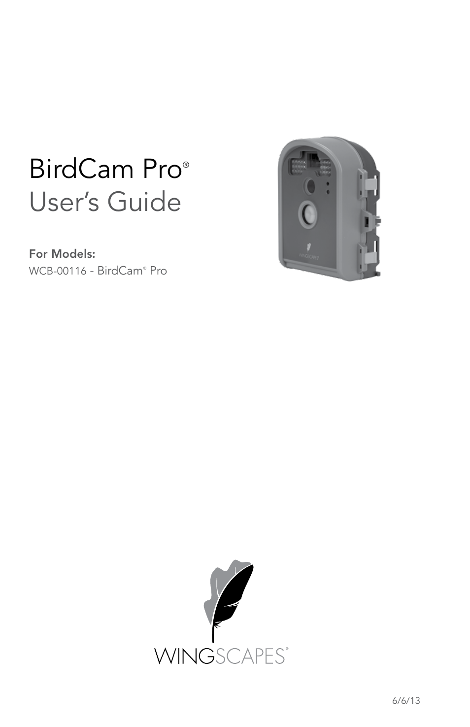 Wingscapes BirdCam Pro User Manual | 24 pages