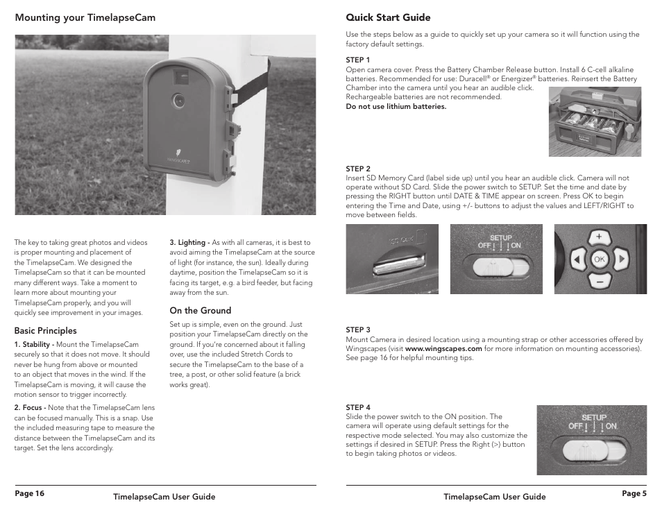 Wingscapes Timelapse Cam User Manual | Page 5 / 10