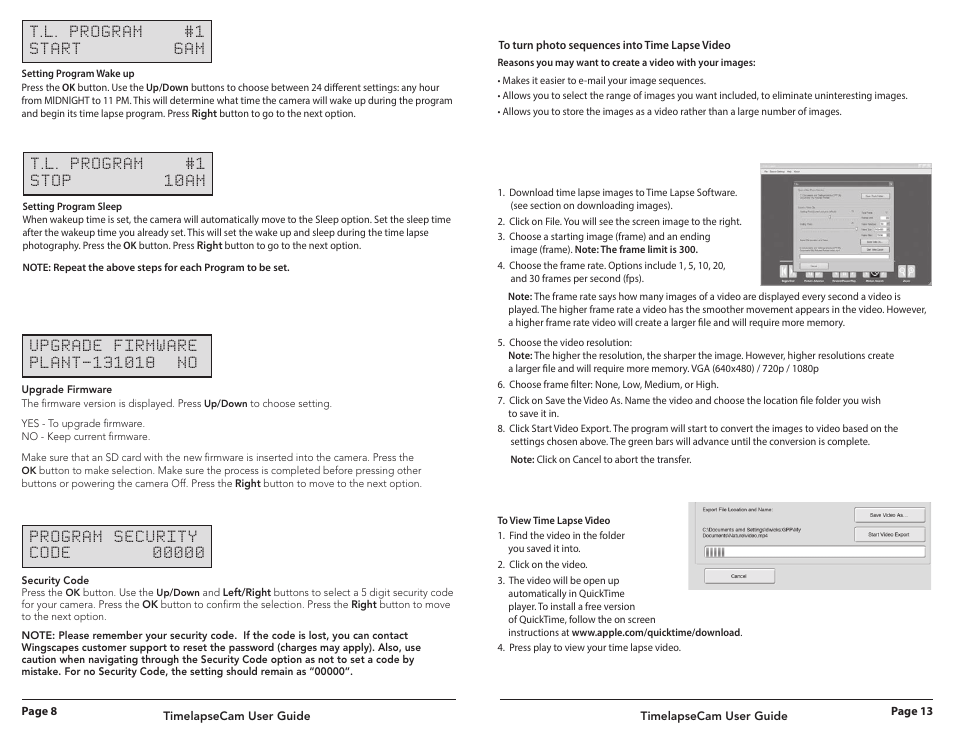 Wingscapes Timelapse Cam User Manual | Page 8 / 10