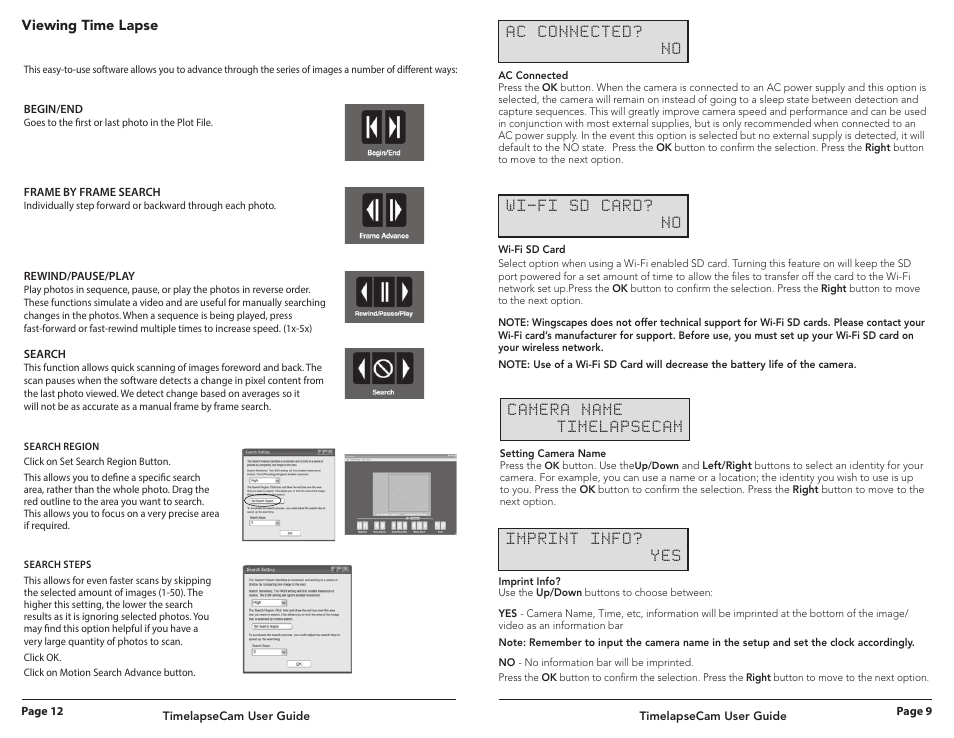 Viewing time lapse | Wingscapes Timelapse Cam User Manual | Page 9 / 10