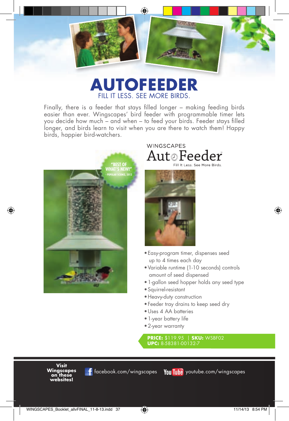 Autofeeder | Wingscapes Birdcam Discovery Guide User Manual | Page 39 / 40