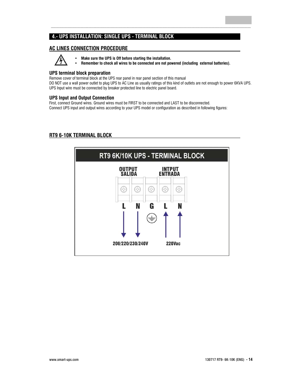 User manual, English | XMART Optima RT9 10K User Manual | Page 14 / 42