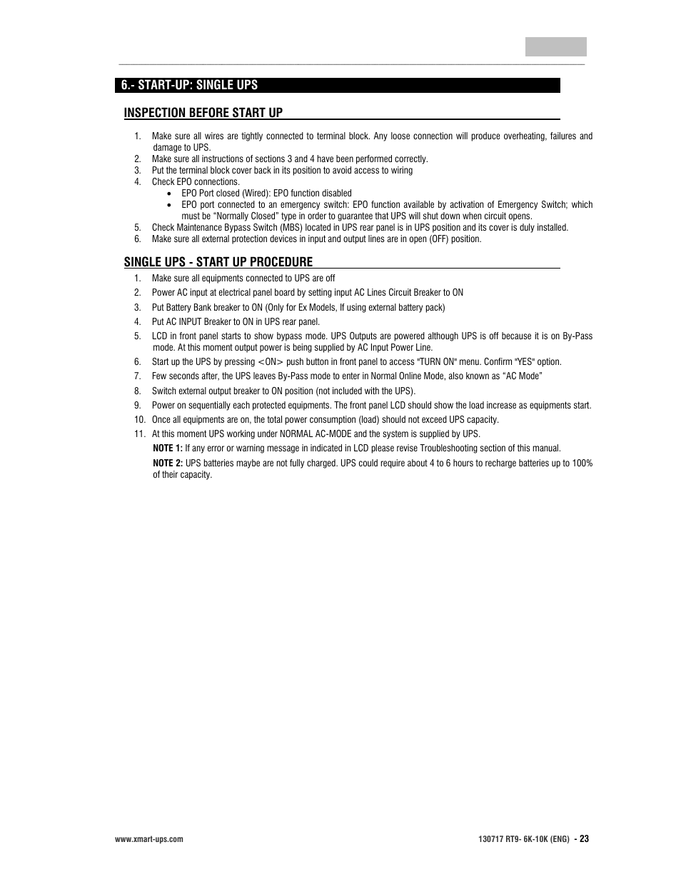 User manual, English | XMART Optima RT9 10K User Manual | Page 23 / 42