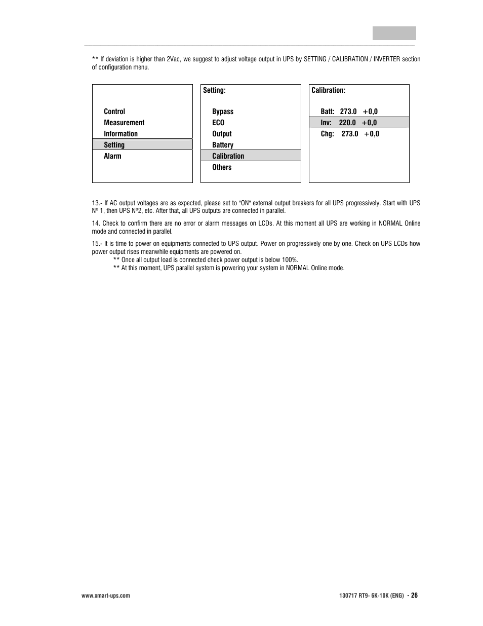 User manual, English | XMART Optima RT9 10K User Manual | Page 26 / 42