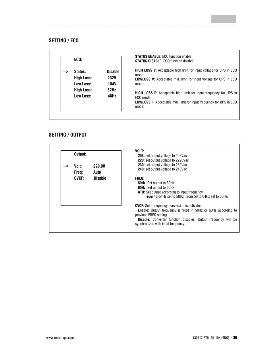 User manual, English | XMART Optima RT9 10K User Manual | Page 36 / 42