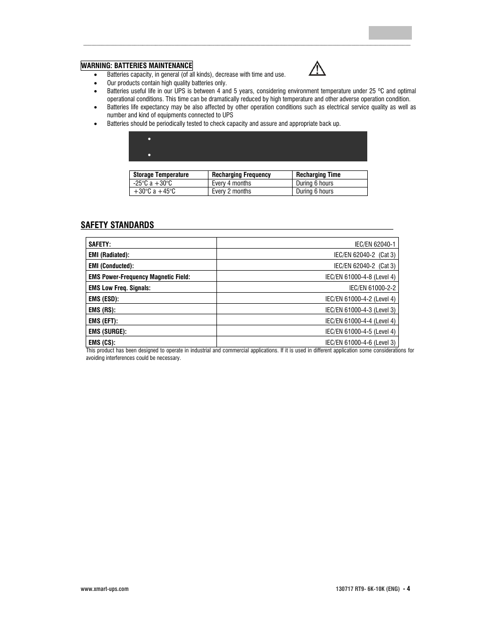 User manual, English | XMART Optima RT9 10K User Manual | Page 4 / 42