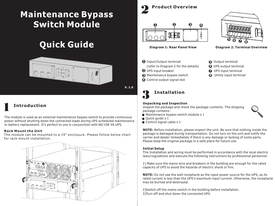 XMART BYPASS 6K-10K User Manual | 2 pages