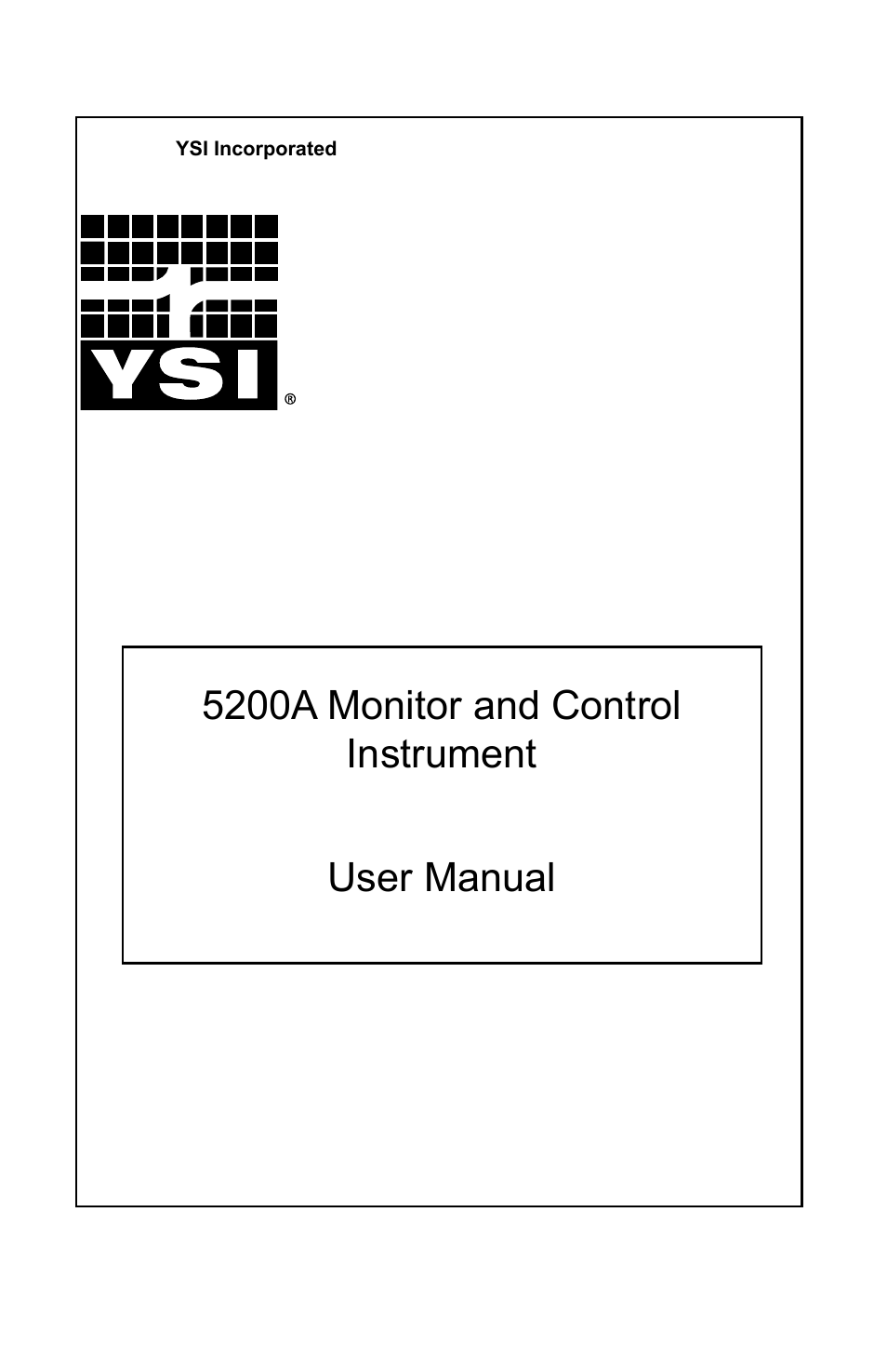 YSI 5200A User Manual | 128 pages