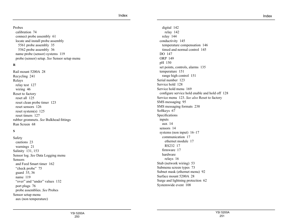 YSI 5200A User Manual | Page 126 / 128