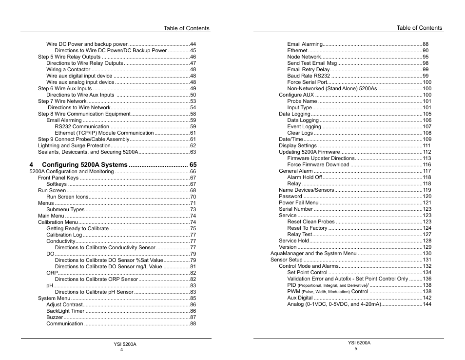 YSI 5200A User Manual | Page 3 / 128
