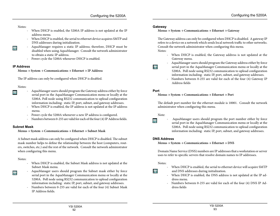 YSI 5200A User Manual | Page 47 / 128