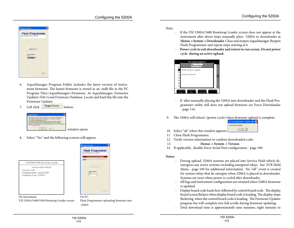 YSI 5200A User Manual | Page 58 / 128